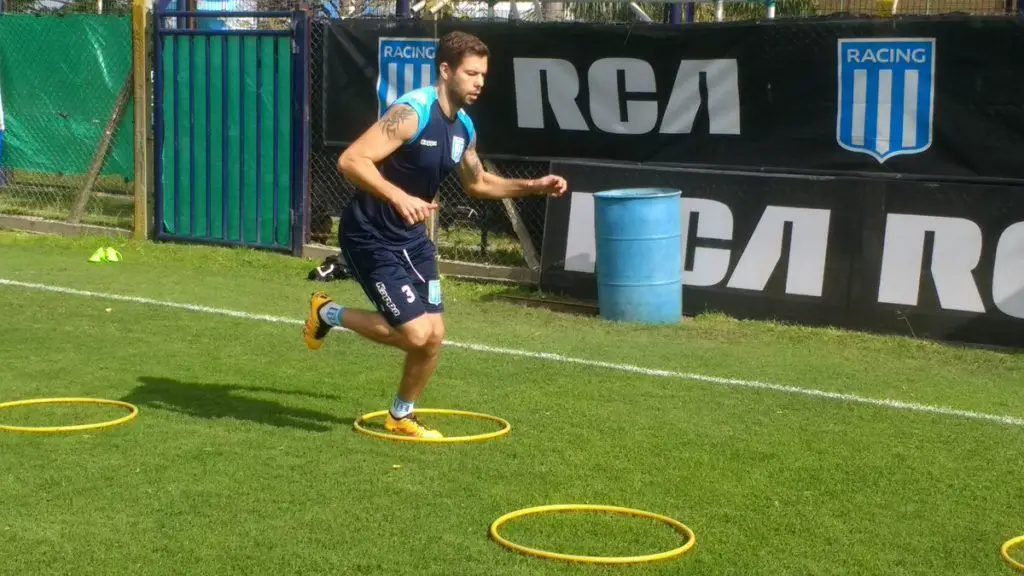 Leandro Grimi entrenando