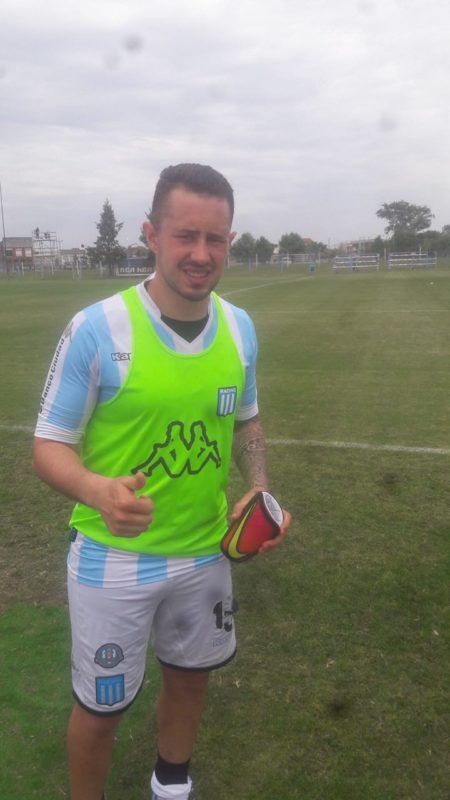 Rodrigo Amaral luego de un partido en Racing.