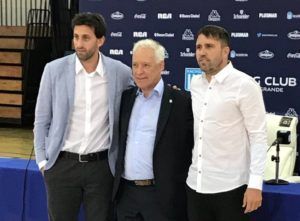 Foto de Blanco con Milito y Coudet.