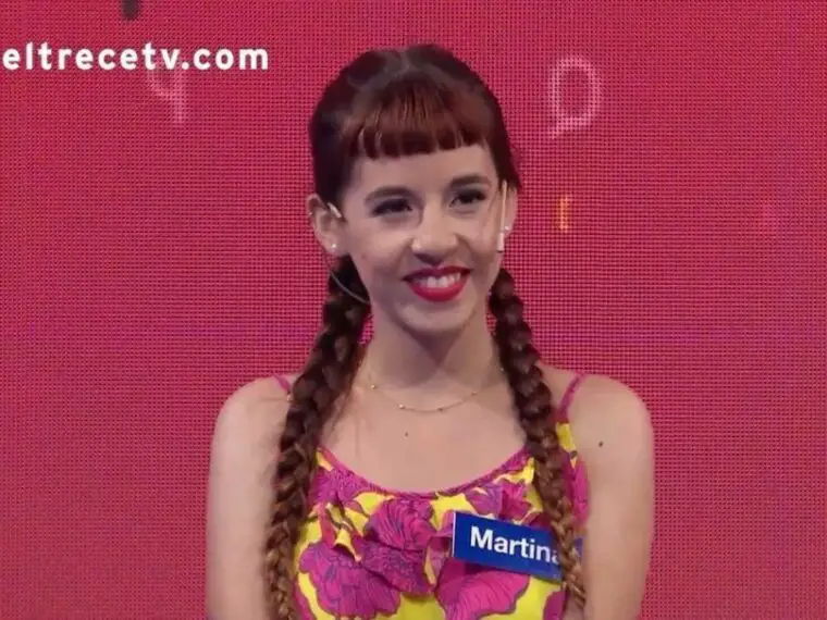 Martina Barraza, feliz por adjudicarse un premio de 1.340.000 pesos.