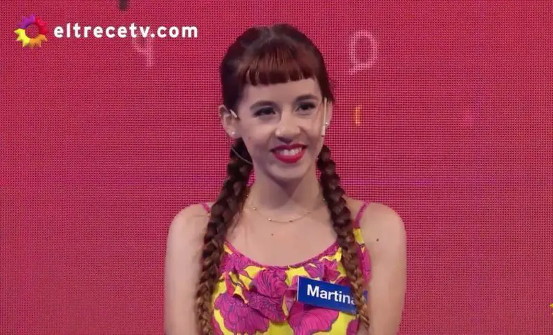 Martina Barraza, feliz por adjudicarse un premio de 1.340.000 pesos.