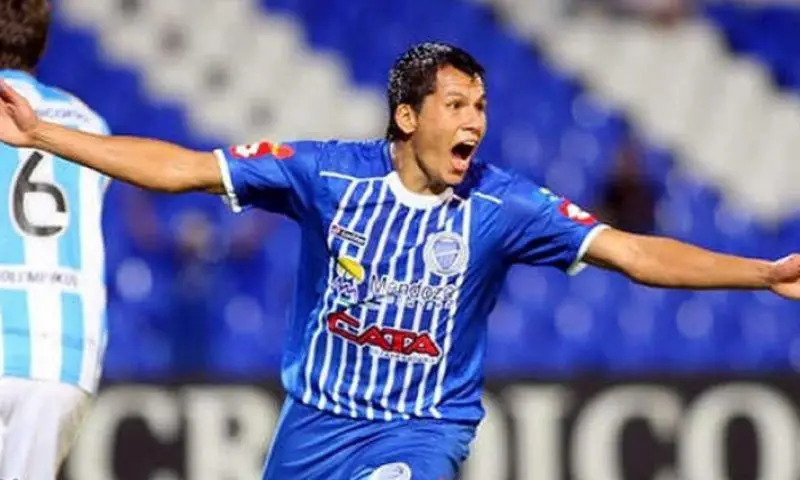 Leonardo Sigali, con la camiseta de Godoy Cruz. Hoy, en Racing.