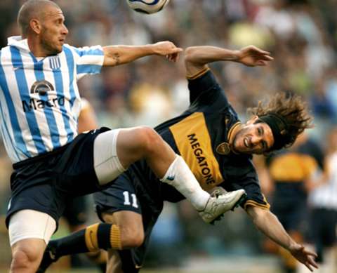 Diego Crosa jugando en Racing.