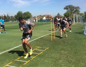 Entrenamiento de Racing.