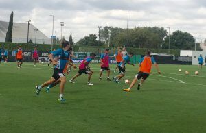 Entrenamiento de Racing.