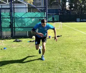 Alejandro Donatti se recupera de una distensión en Racing.