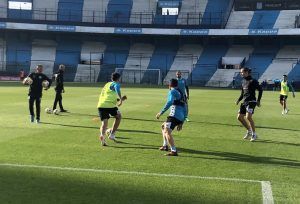 Lucas orban se entrena en el Cilindro.