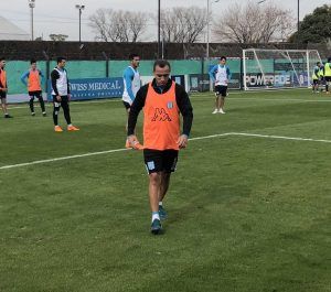 Marcelo Díaz, en la práctica de la Acadé.