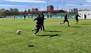 Entrenamiento de Racing.