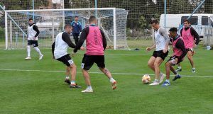 Entrenamiento de Racing.