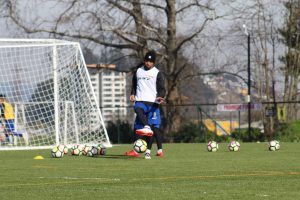 Vittor, en el entrenamiento.