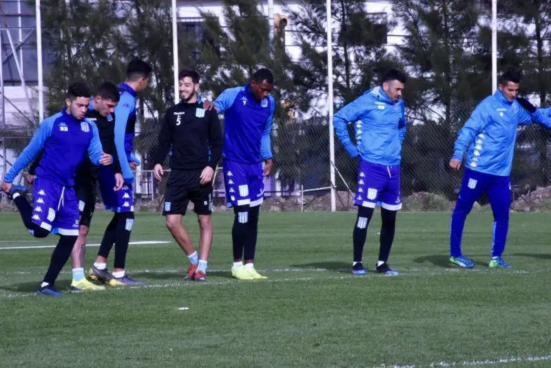 Las tareas de Racing arrancaron en el gimnasio del estadio y luego los jugadores se trasladaron al predio Tita Mattiussi.