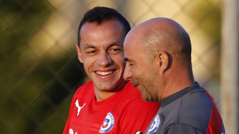 Sampaoli y Marcelo Díaz