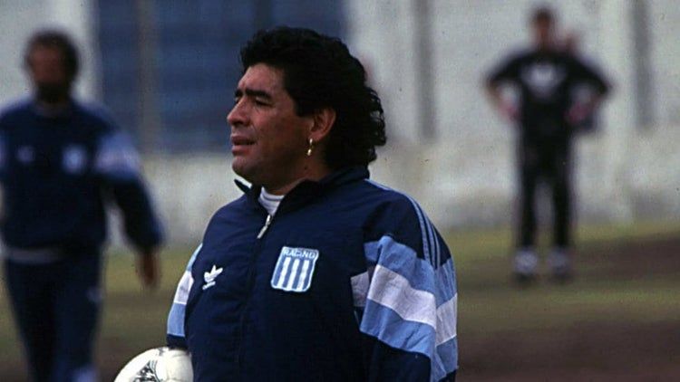 Diego, en Racing-Boca.