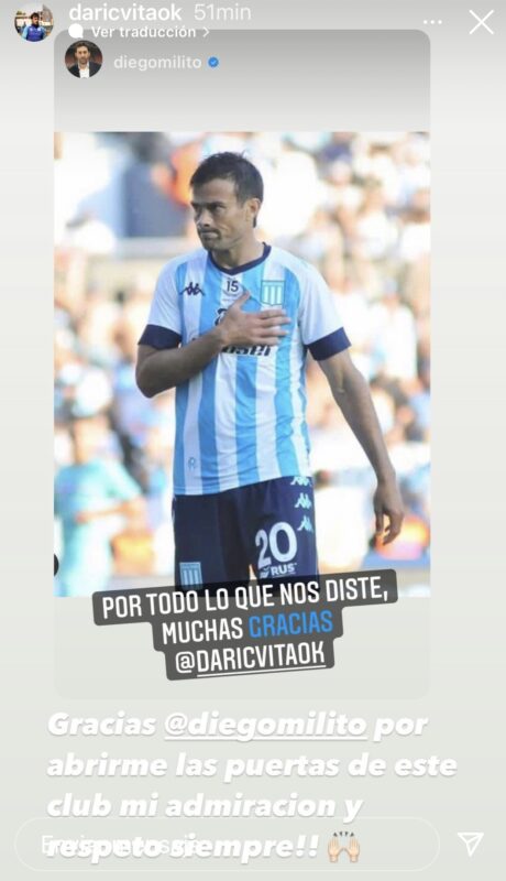 Racing, Cvitanich, Milito.