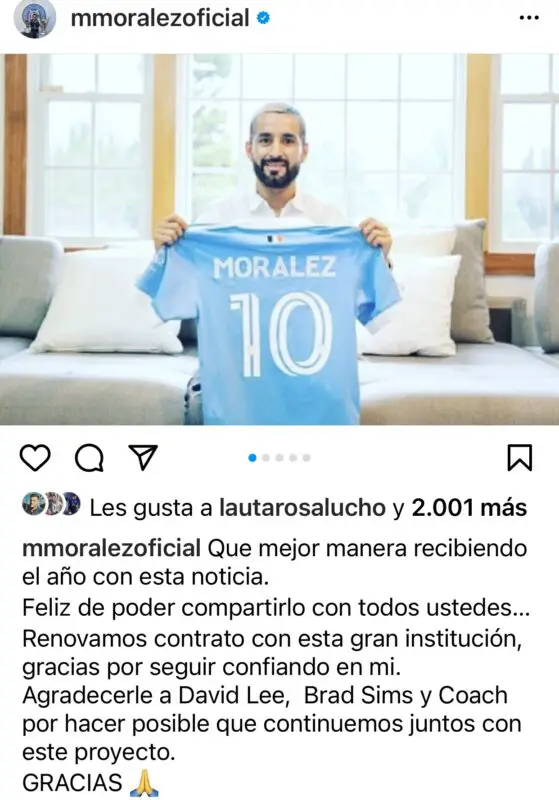 Racing, Moralez, renovó.