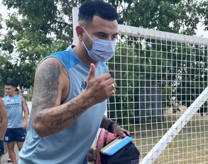 Cardona y su primer día en Racing