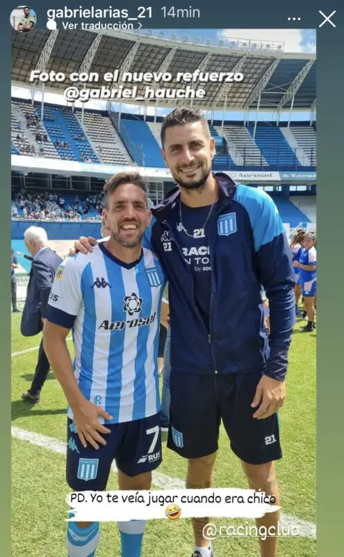 Racing, Hauche, presentación.