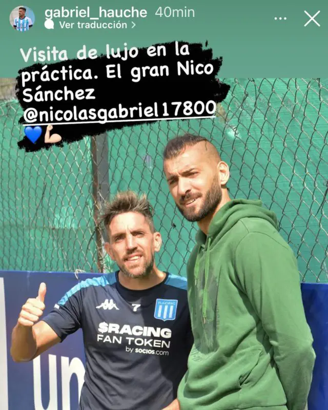 Racing Nicolás Sánchez práctica