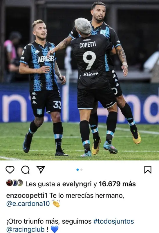 Racing Copetti Cardona penal