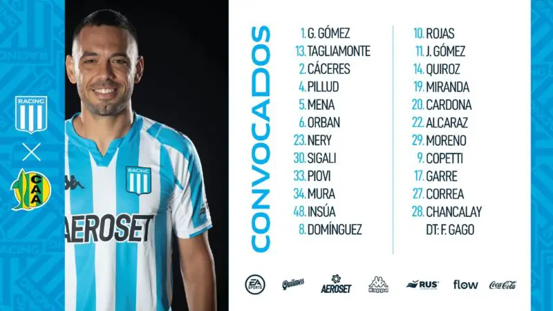 Racing Aldosivi formaciones árbitro