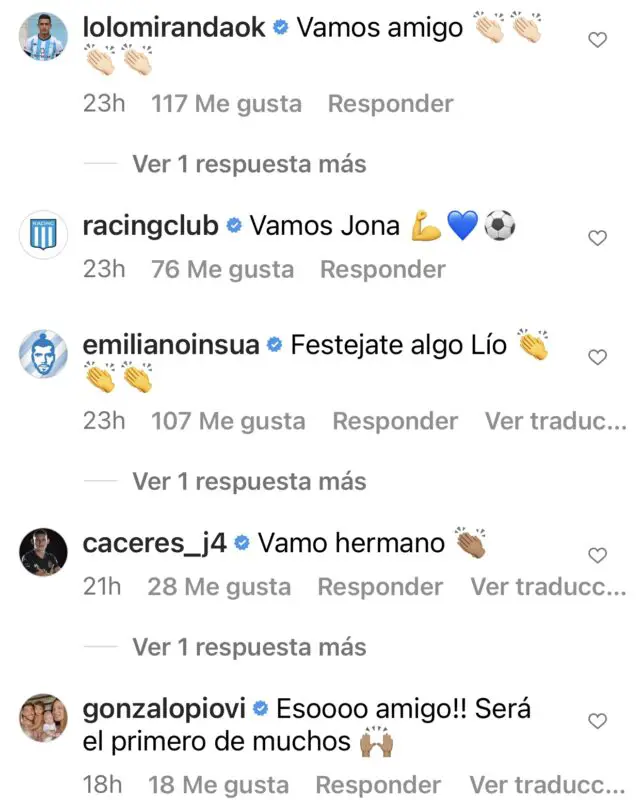 Racing Jonatan Gómez festejo