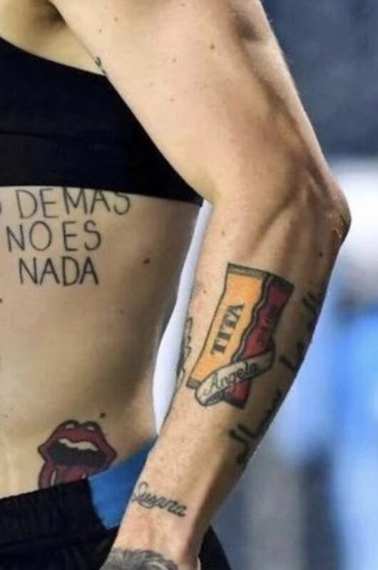 Racing Jonatan Gómez tatuaje