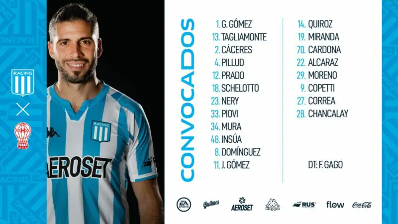 Racing Huracán formaciones árbitro