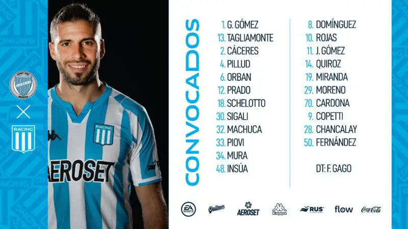 Racing Sigali Cardona formación