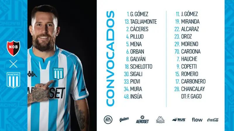 Racing Newell's formaciones árbitro