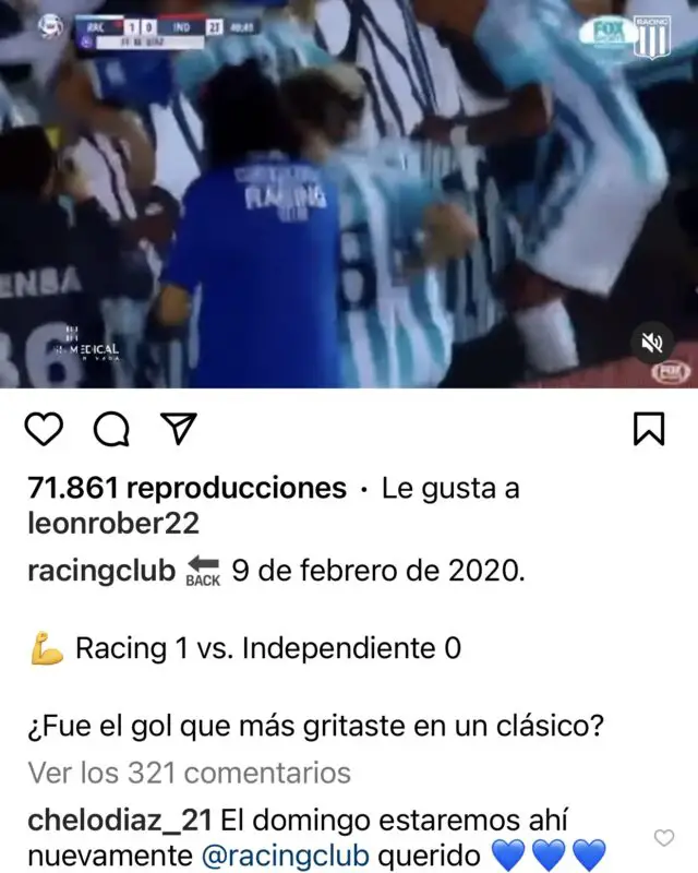 Racing Chelo Díaz clásico