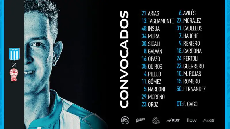 Racing Huracán formaciones árbitro