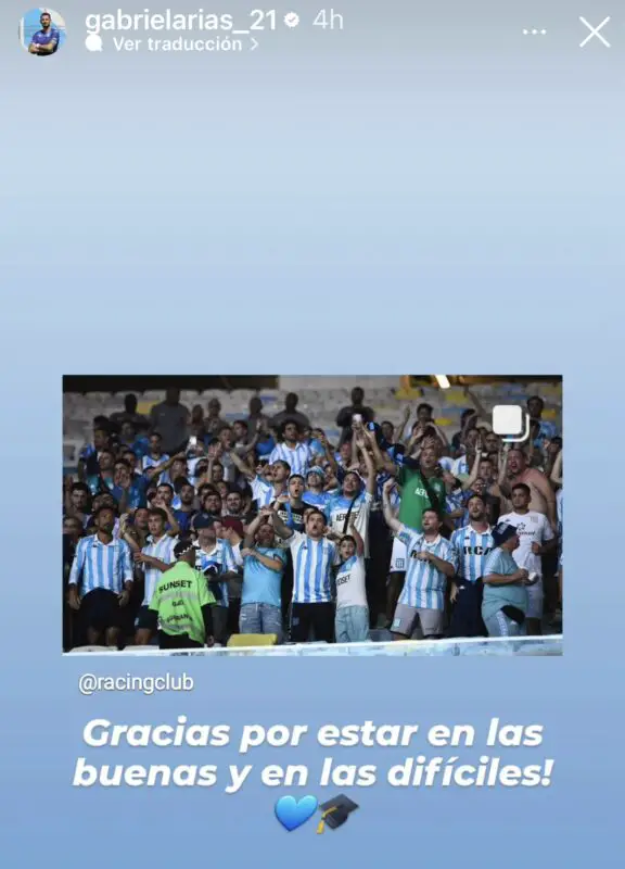 Sigali Arias Racing hinchas 