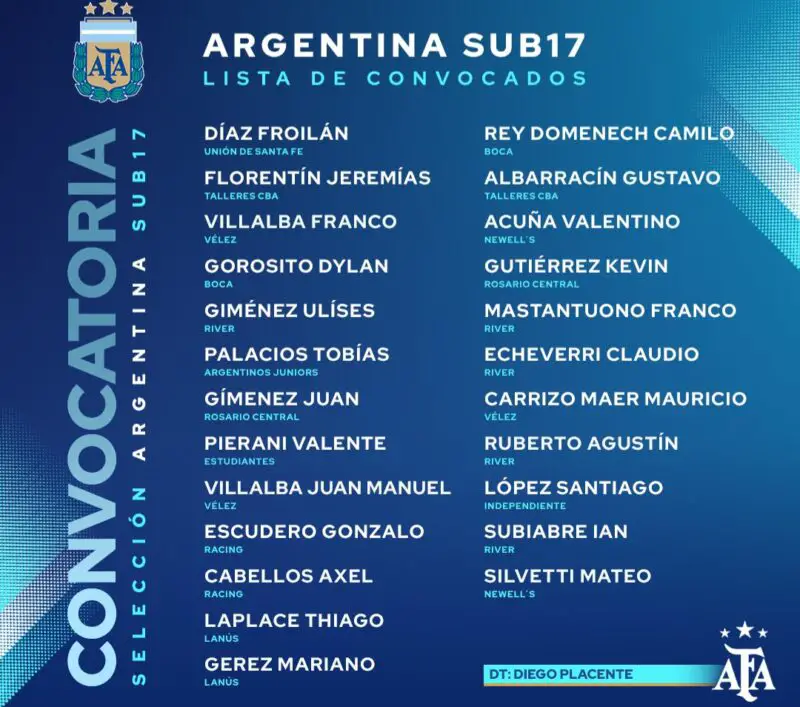 Escudero pibe Racing selección 