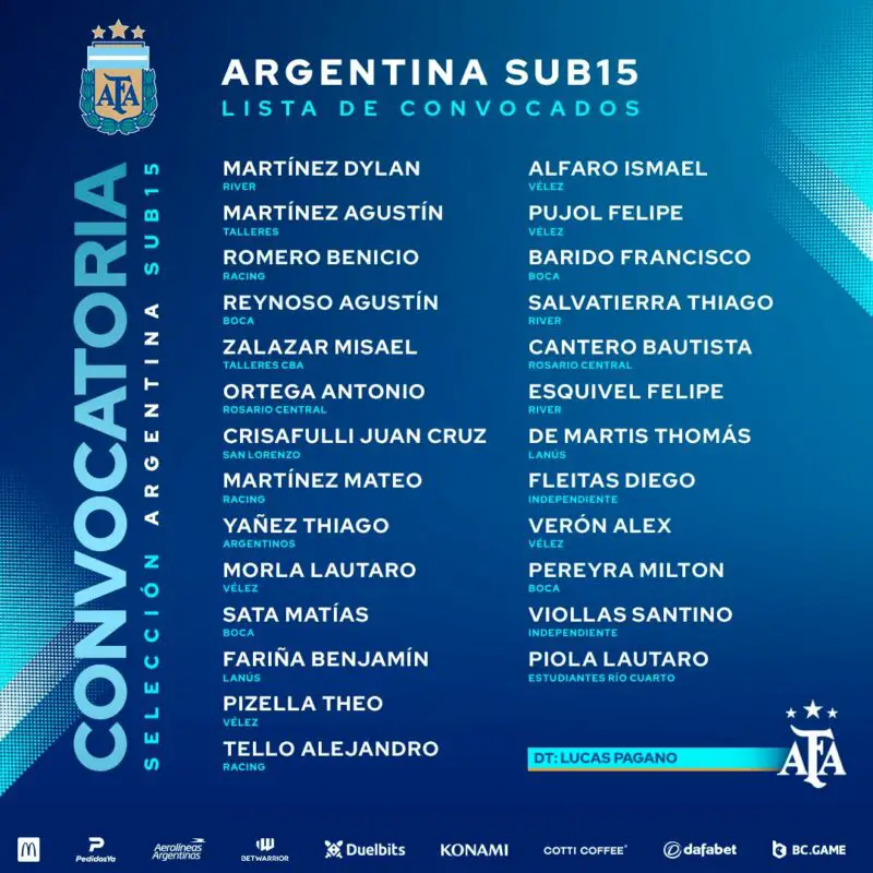 Racing pibes selección 