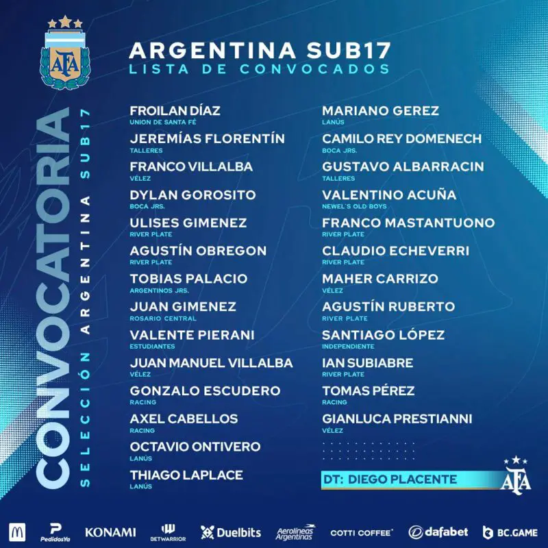 Racing pibes selección