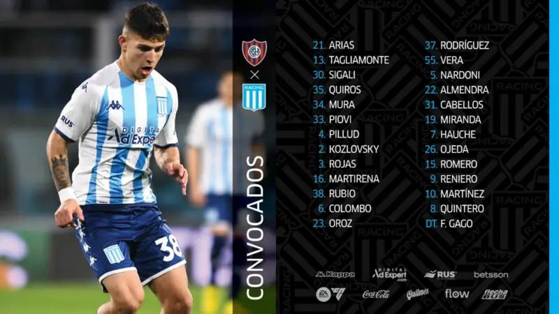 Racing Sigali lesión