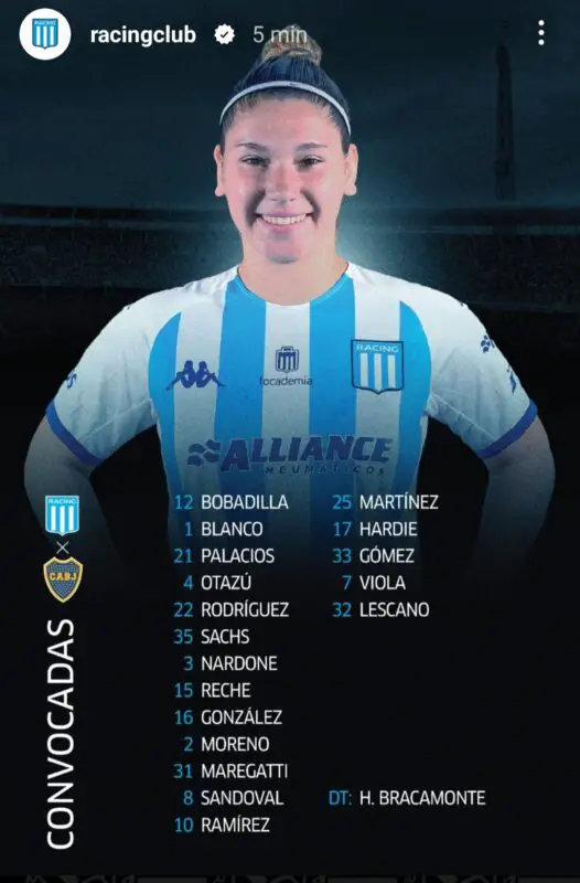 Racing femenino Boca