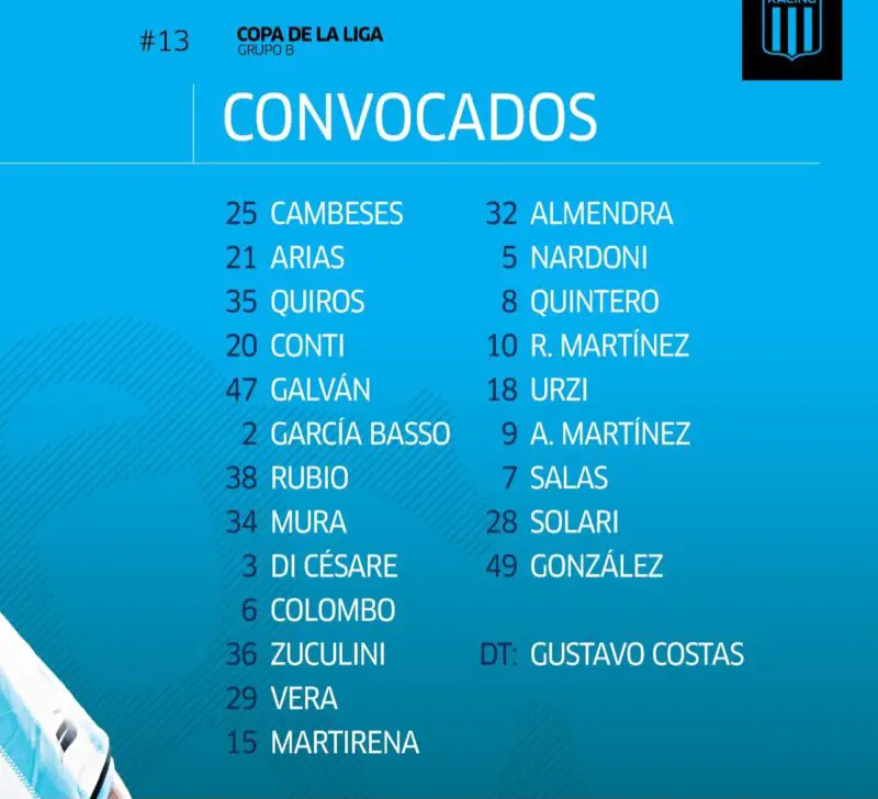 Racing lesión Sigali Baltasar