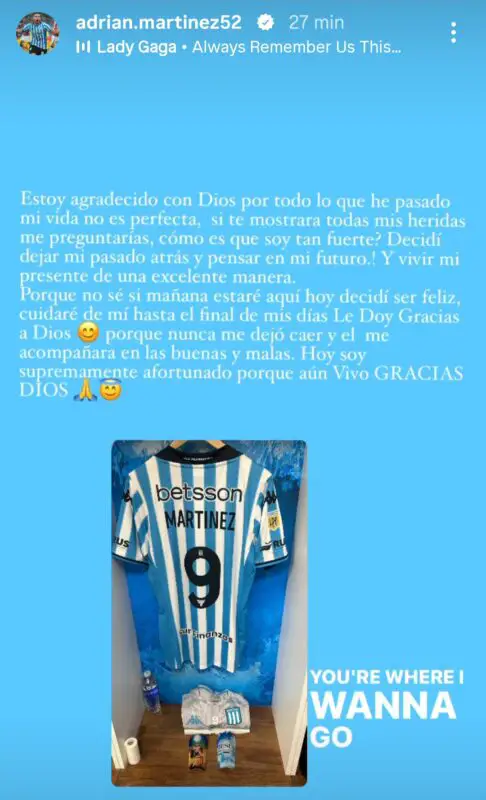 Racing Maravilla Martínez ovación