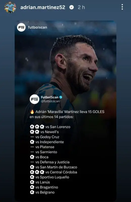 Racing Maravilla Martínez goleador