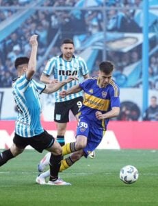 uno x uno de Racing con Boca jugadores
