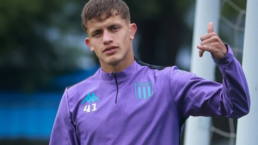 Degregorio en la Formación de Racing con Estudiantes