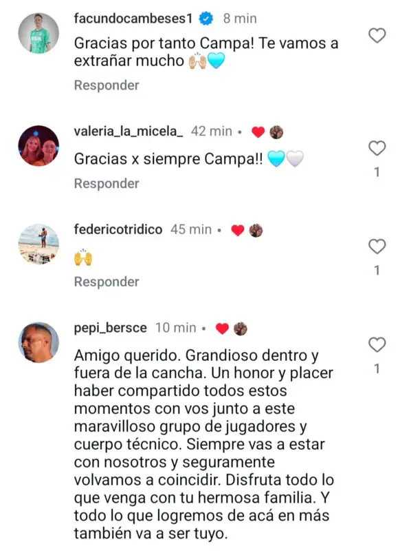 Racing Campagnuolo despedida