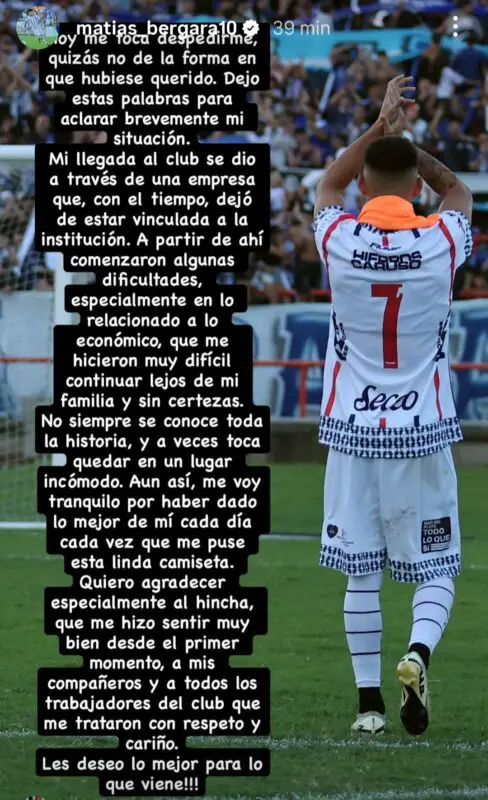 Racing Matías Bergara Alvarado