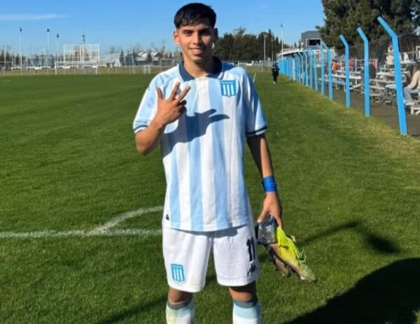 Conocé al juvenil de Racing que metió un triplete