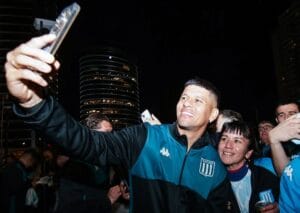 La ansiedad que transmitió Marcos Rojo en Racing en Uruguay