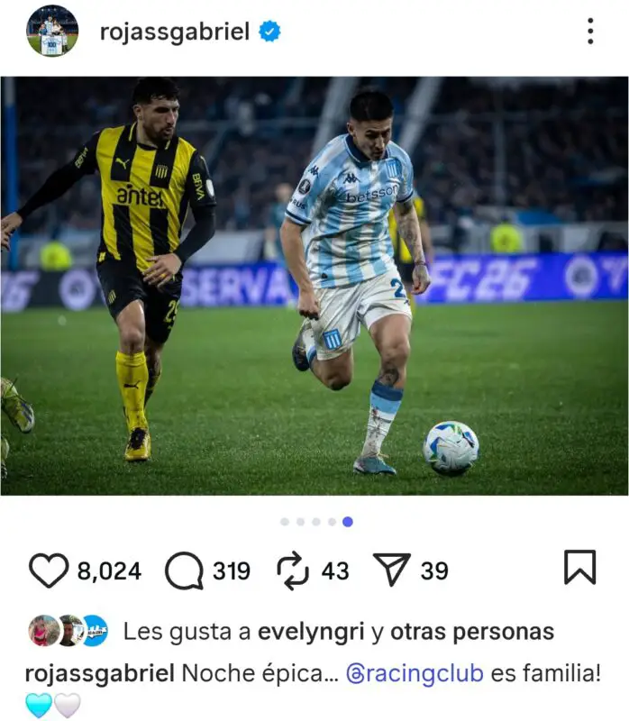 Racing Rojas Libertadores