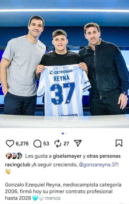 Gonzalo Reyna Racing contrato