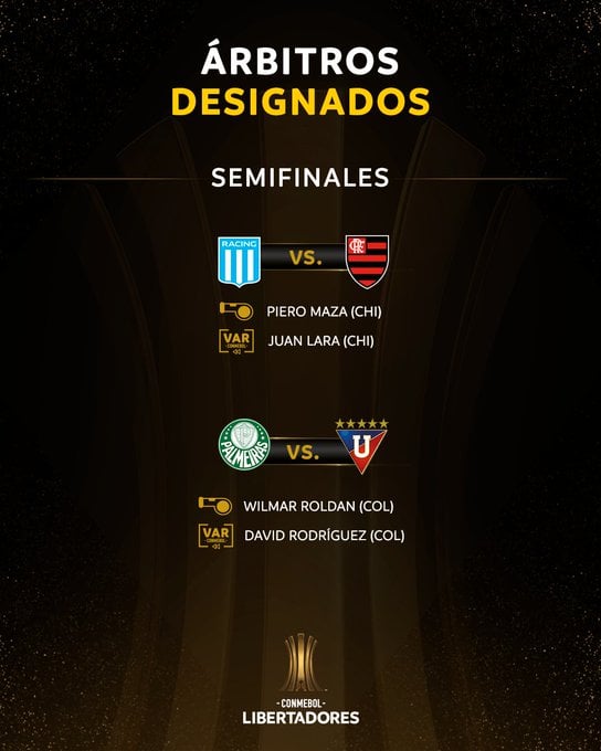 El árbitro de Racing con Flamengo Copa Libertadores